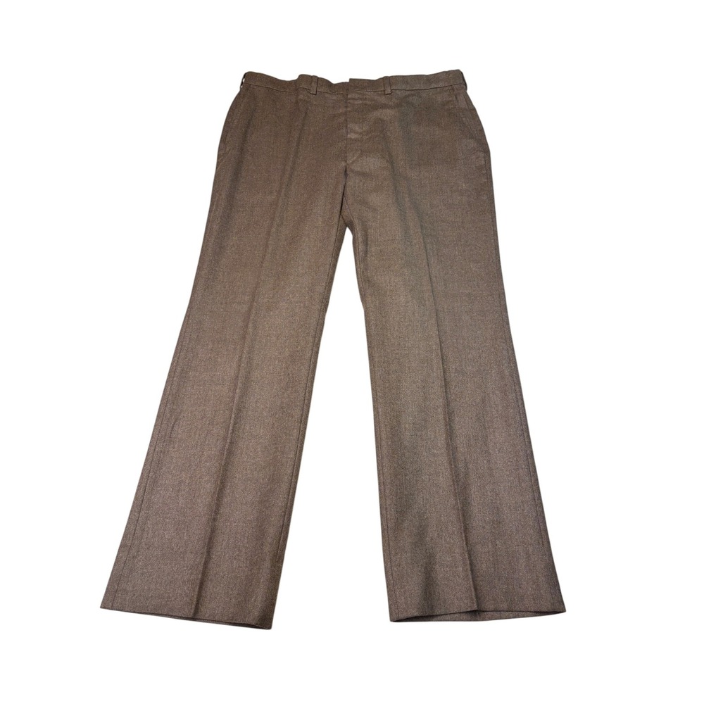 Pendleton Vintage Mens‎ Brown 100% Virgin Wool Dress Pants Trousers 42x32 USA